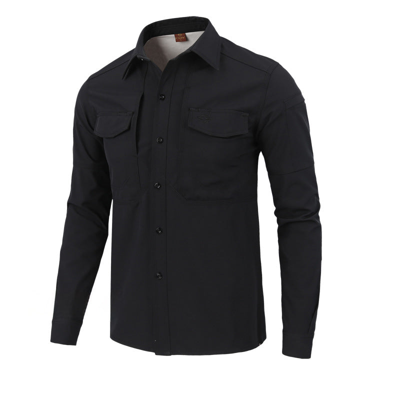 Wildking Men's Outdoor Fleece Hiking Long Sleeve Shirt