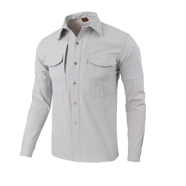 Wildking Men's Outdoor Fleece Hiking Long Sleeve Shirt