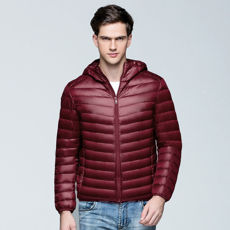 Wildking Men's Padded Quilted Warmer Lightweight Winter Puffer Hooded Jacket