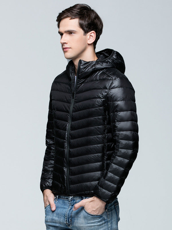 Wildking Men's Padded Quilted Warmer Lightweight Winter Puffer Hooded Jacket