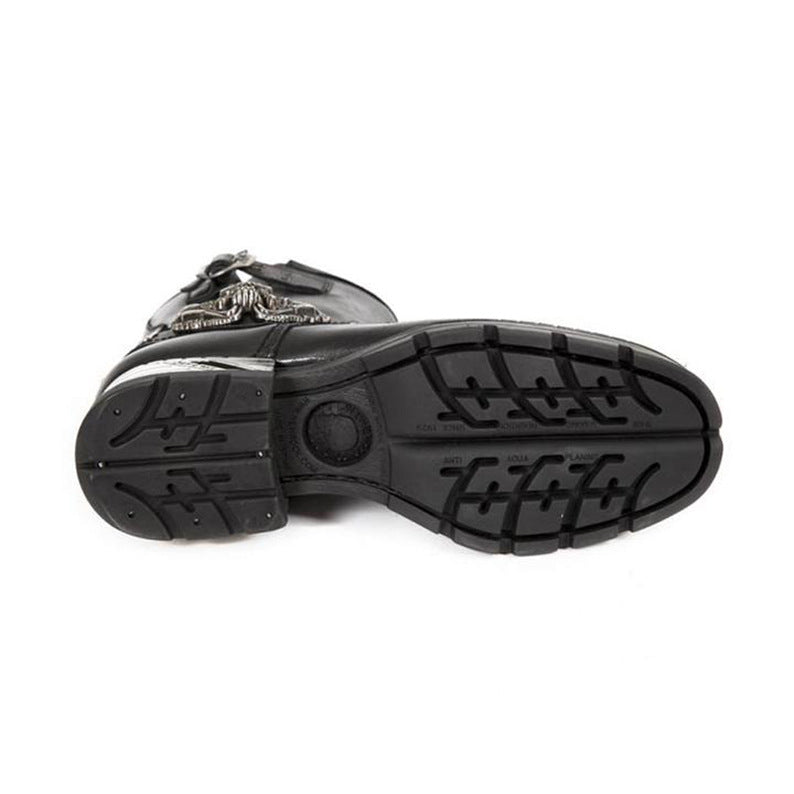 Wildking Men's Retro Short Boots Motorcycle Punk Shoes 5006