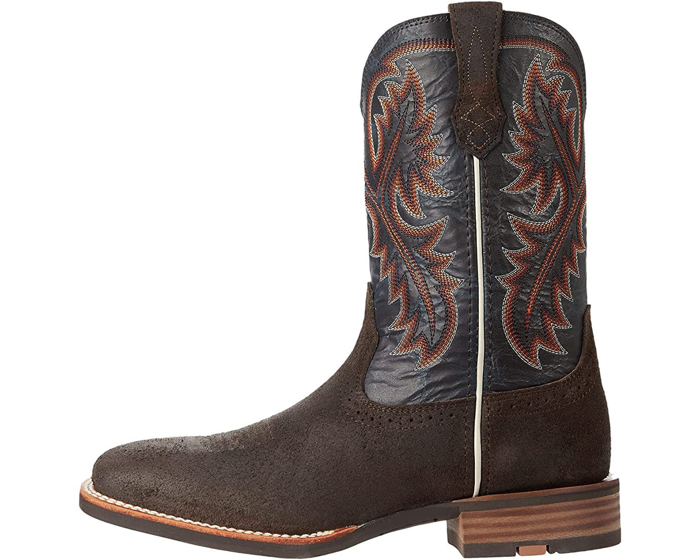 Wildking Men's Retro Totem Embroidered Square Head Cowboy Boots 5013