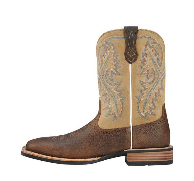 Wildking Men's Retro Totem Embroidered Square Head Cowboy Boots 5013