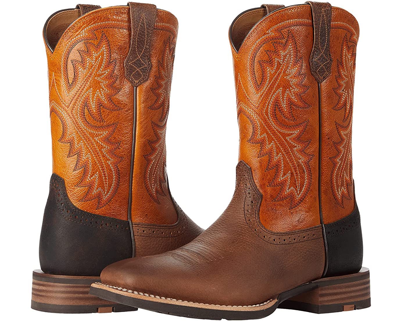 Wildking Men's Round Toe Brown Rider Boots Martin Boots B2004