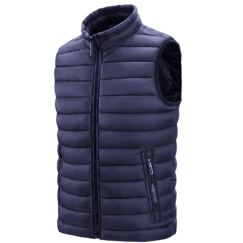 Wildking Men's Slim Fit Stand Collar Thermal Vest