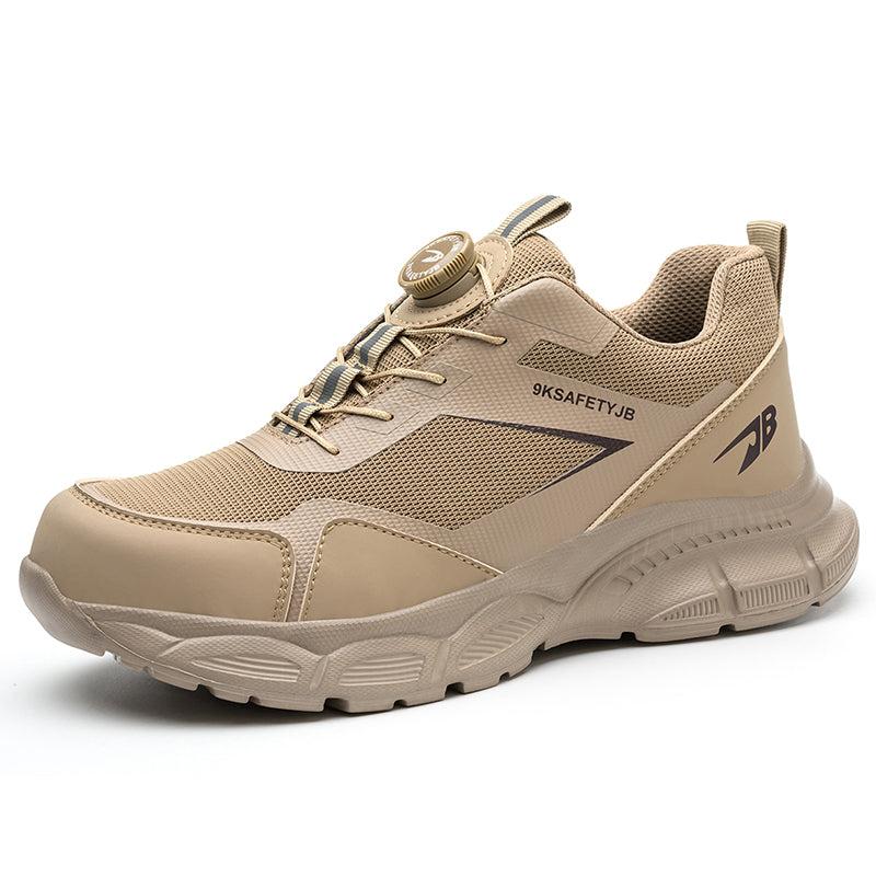 Wildking Men's Steel Toe Safety Shoes with Dial Closure – Puncture Proof Slip-On Work Shoes R056