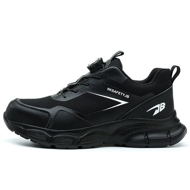Wildking Men's Steel Toe Safety Shoes with Dial Closure – Puncture Proof Slip-On Work Shoes R056