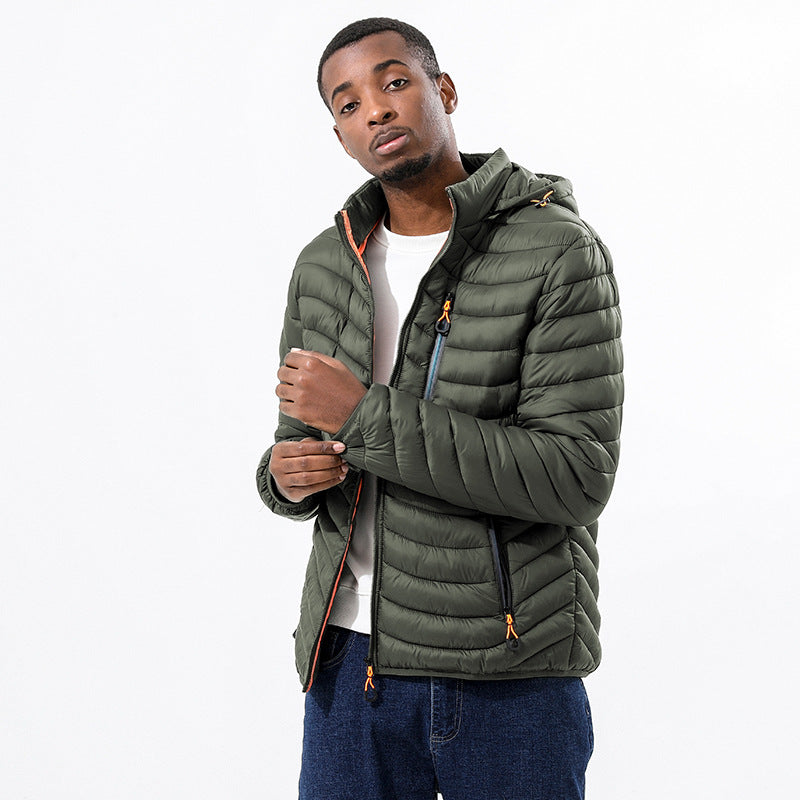 Wildking Men's Super Fluffy and Lightweight Removable Hood Jacket