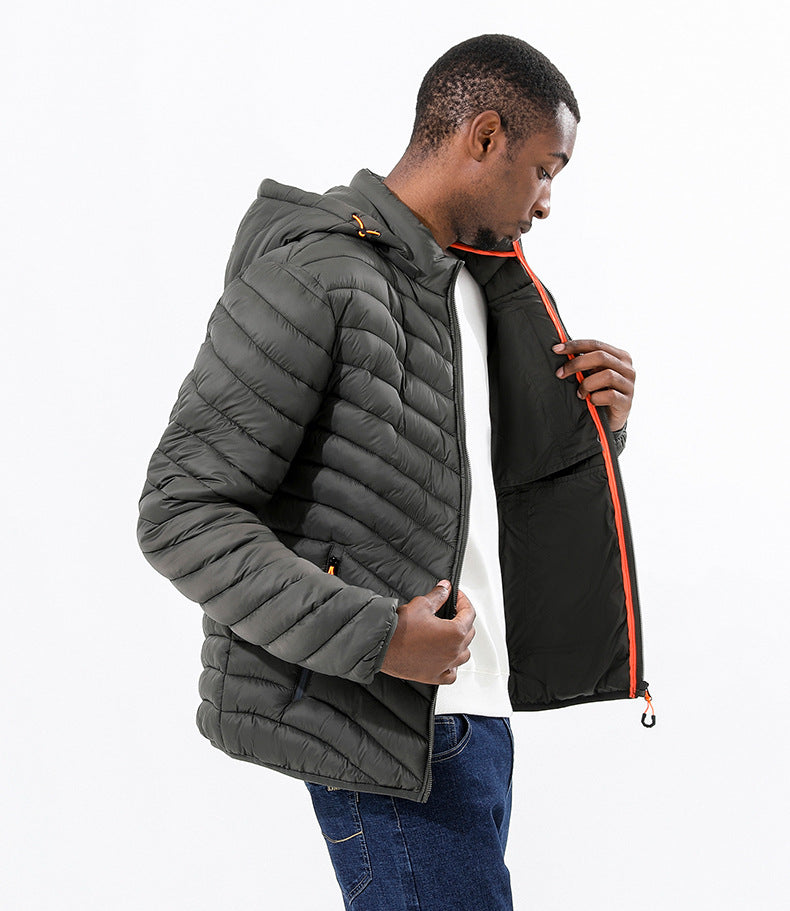 Wildking Men's Super Fluffy and Lightweight Removable Hood Jacket