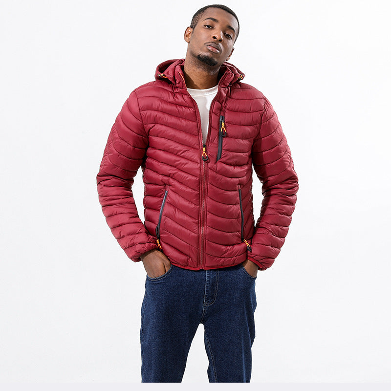 Wildking Men's Super Fluffy and Lightweight Removable Hood Jacket