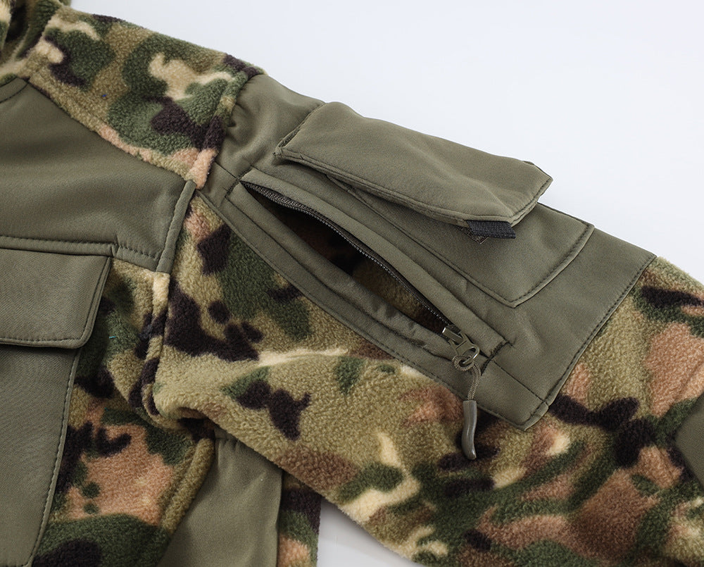 Wildking Men's Thermal Storage Warm Fleece Breathable Jacket-Camouflage