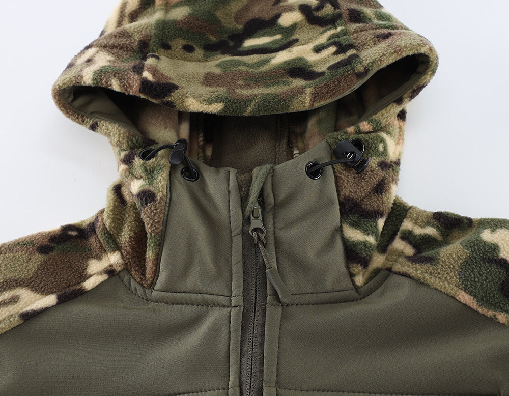 Wildking Men's Thermal Storage Warm Fleece Breathable Jacket-Camouflage