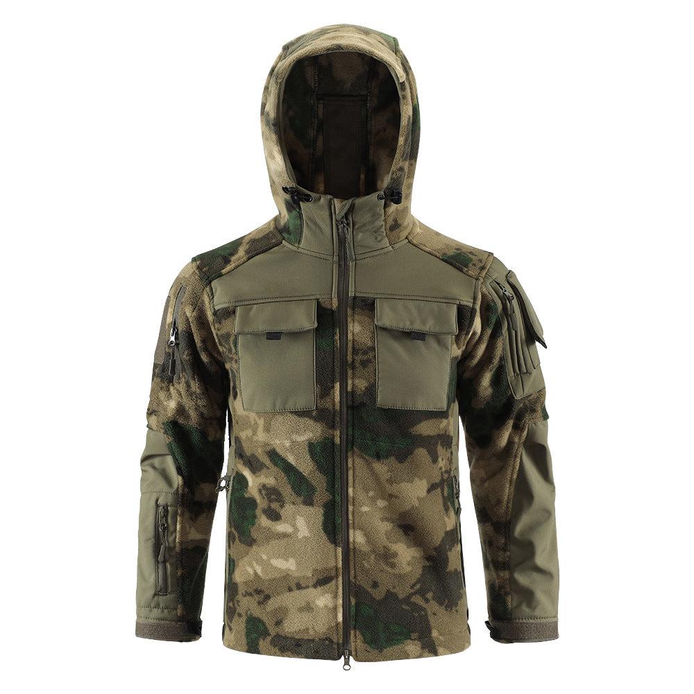 Wildking Men's Thermal Storage Warm Fleece Breathable Jacket-Camouflage