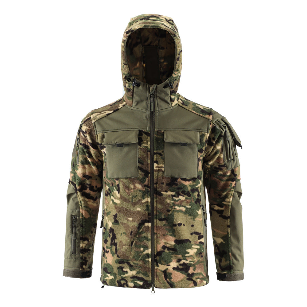 Wildking Men's Thermal Storage Warm Fleece Breathable Jacket-Camouflage