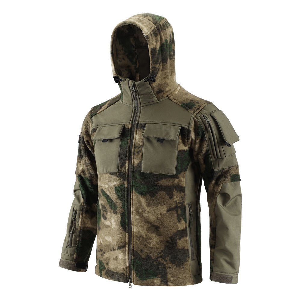 Wildking Men's Thermal Storage Warm Fleece Breathable Jacket-Camouflage
