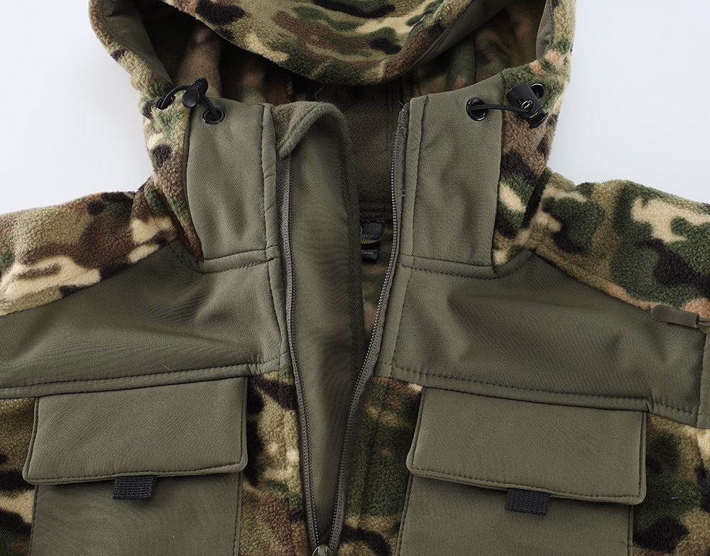 Wildking Men's Thermal Storage Warm Fleece Breathable Jacket-Camouflage