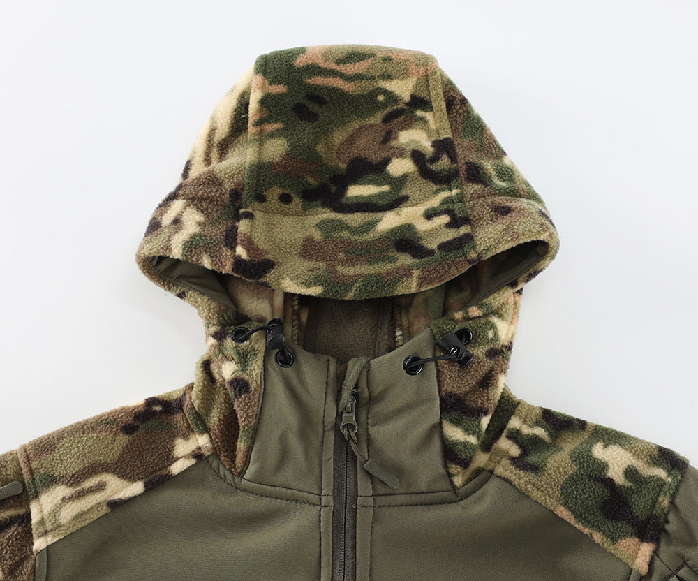 Wildking Men's Thermal Storage Warm Fleece Breathable Jacket-Camouflage