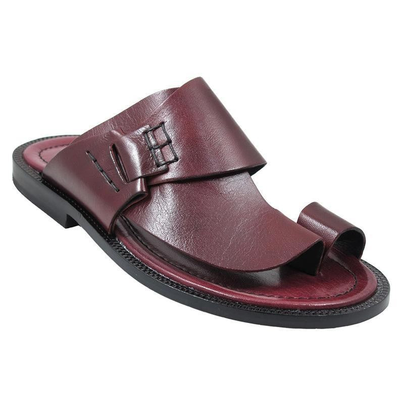 Wildking Men's Vintage Leather Flip Flops B5067