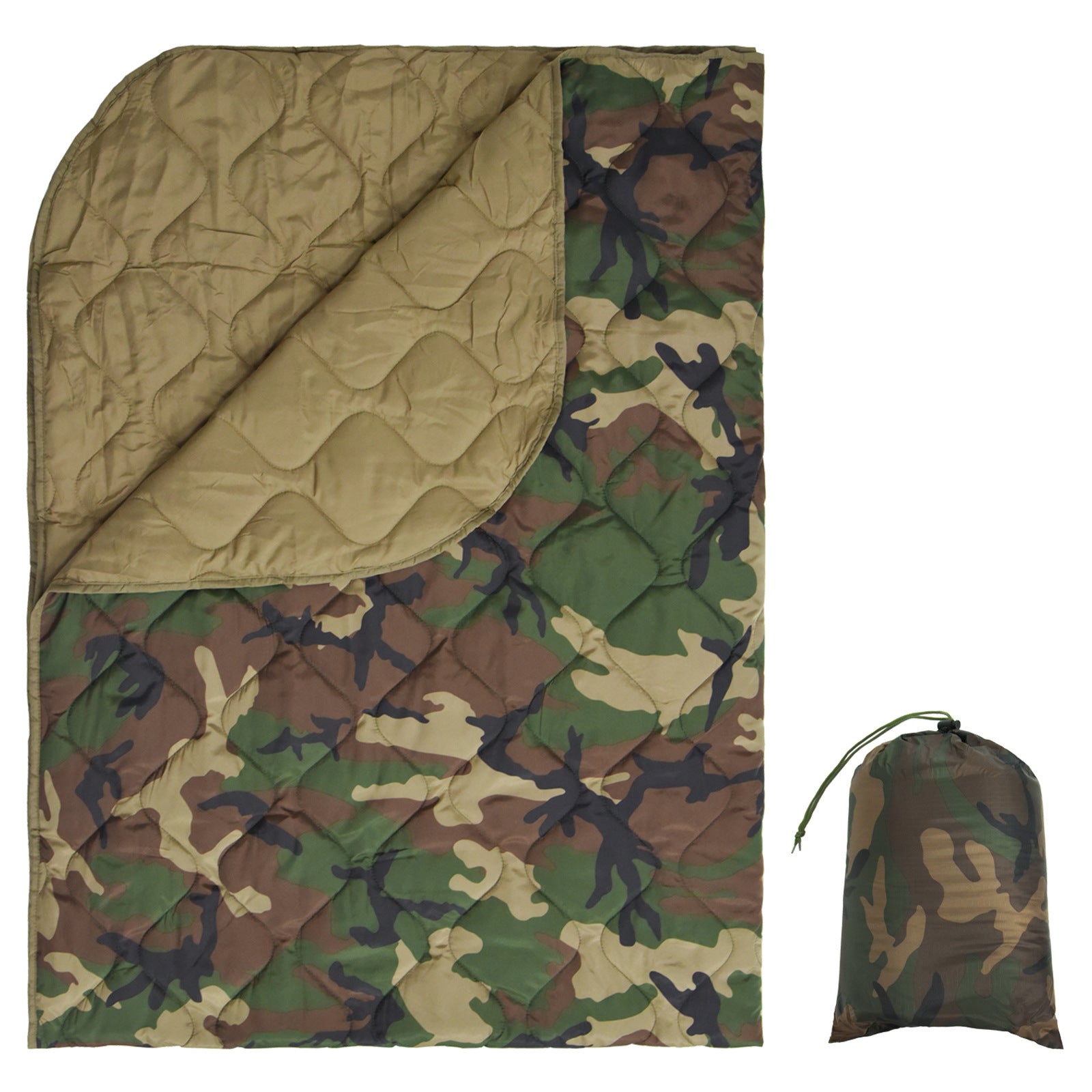 Wildking Outdoor Camping Emergency Warm Folding Camouflage Quilt