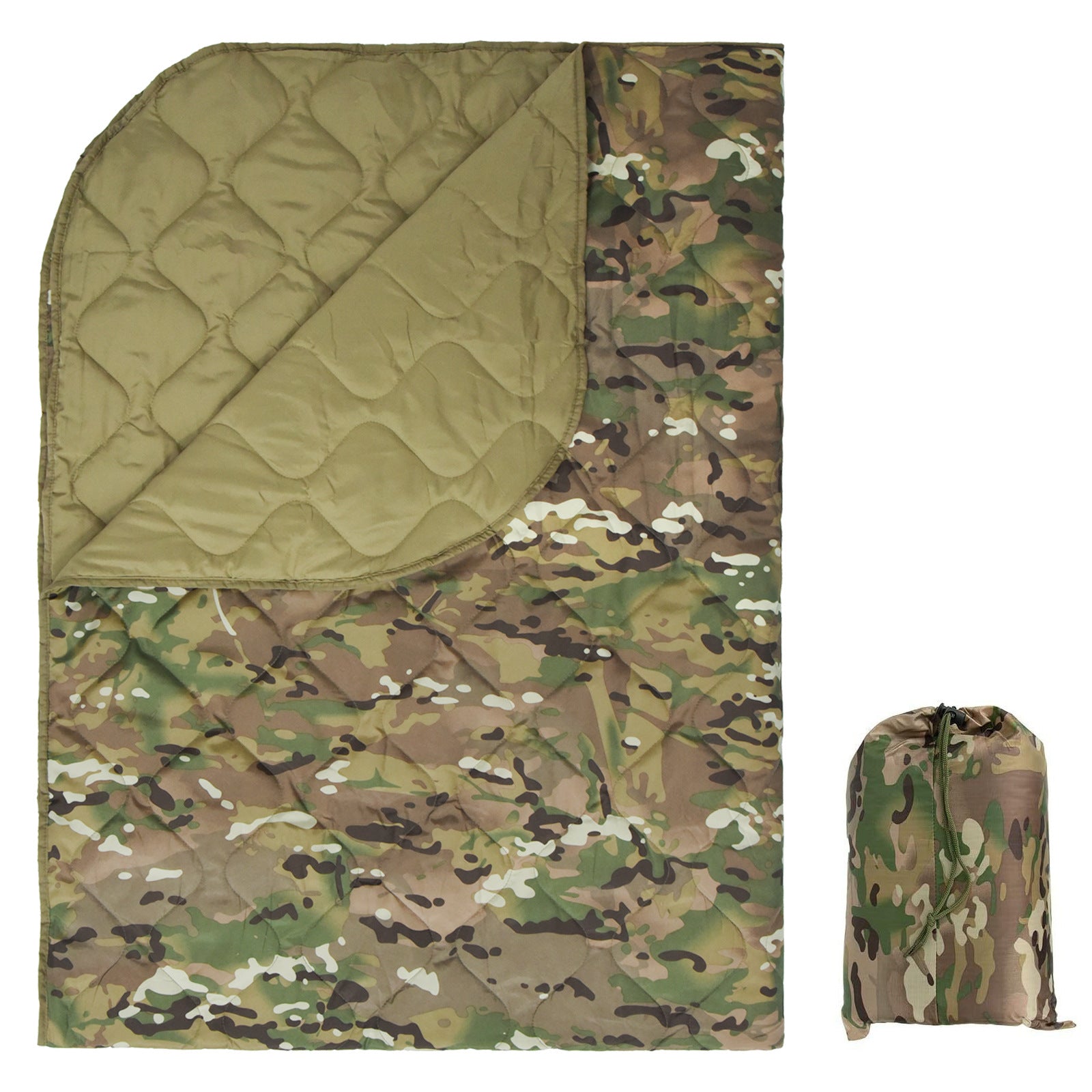 Wildking Outdoor Camping Emergency Warm Folding Camouflage Quilt