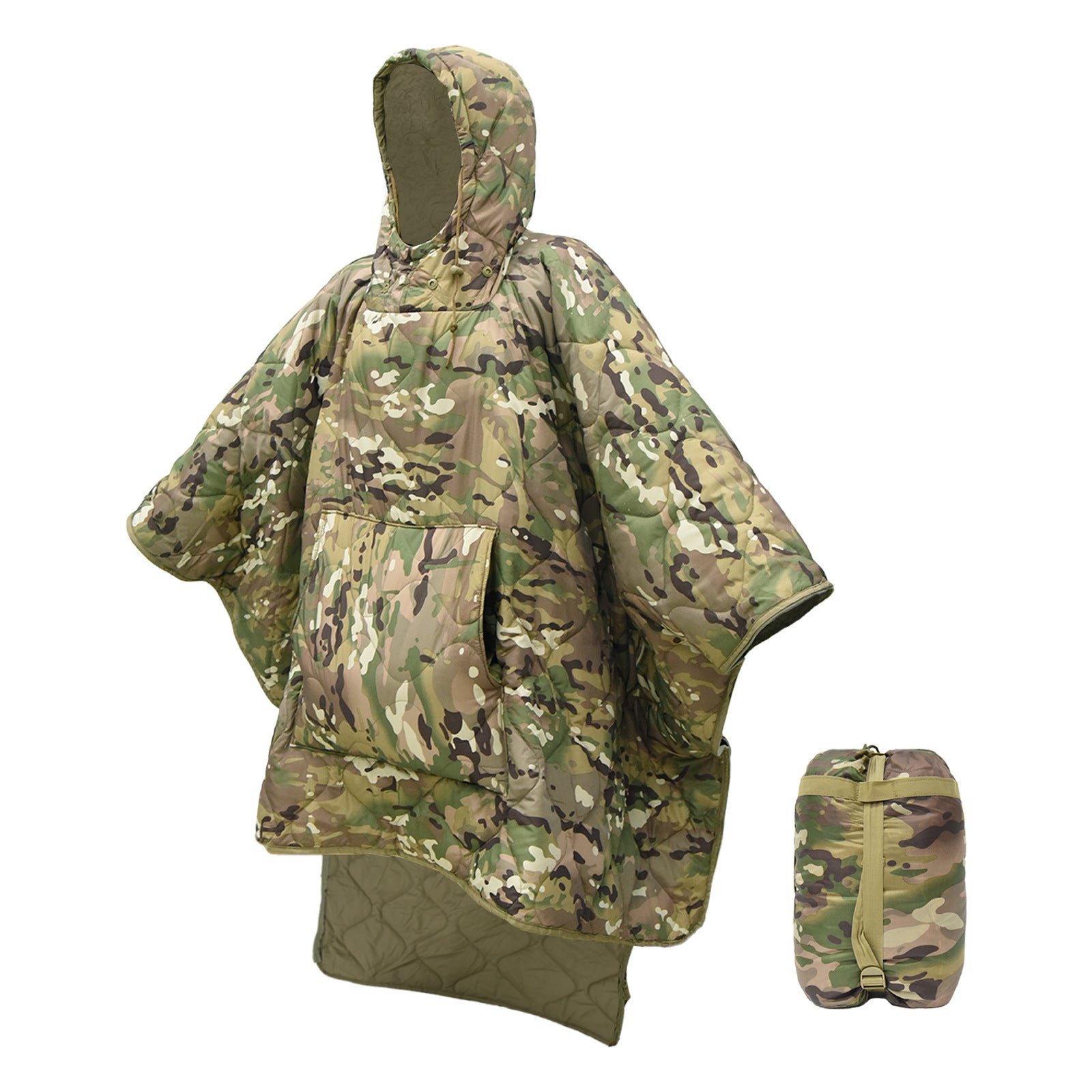 Wildking Outdoor Warm Camo Convenient Sleeping Bag Poncho T10