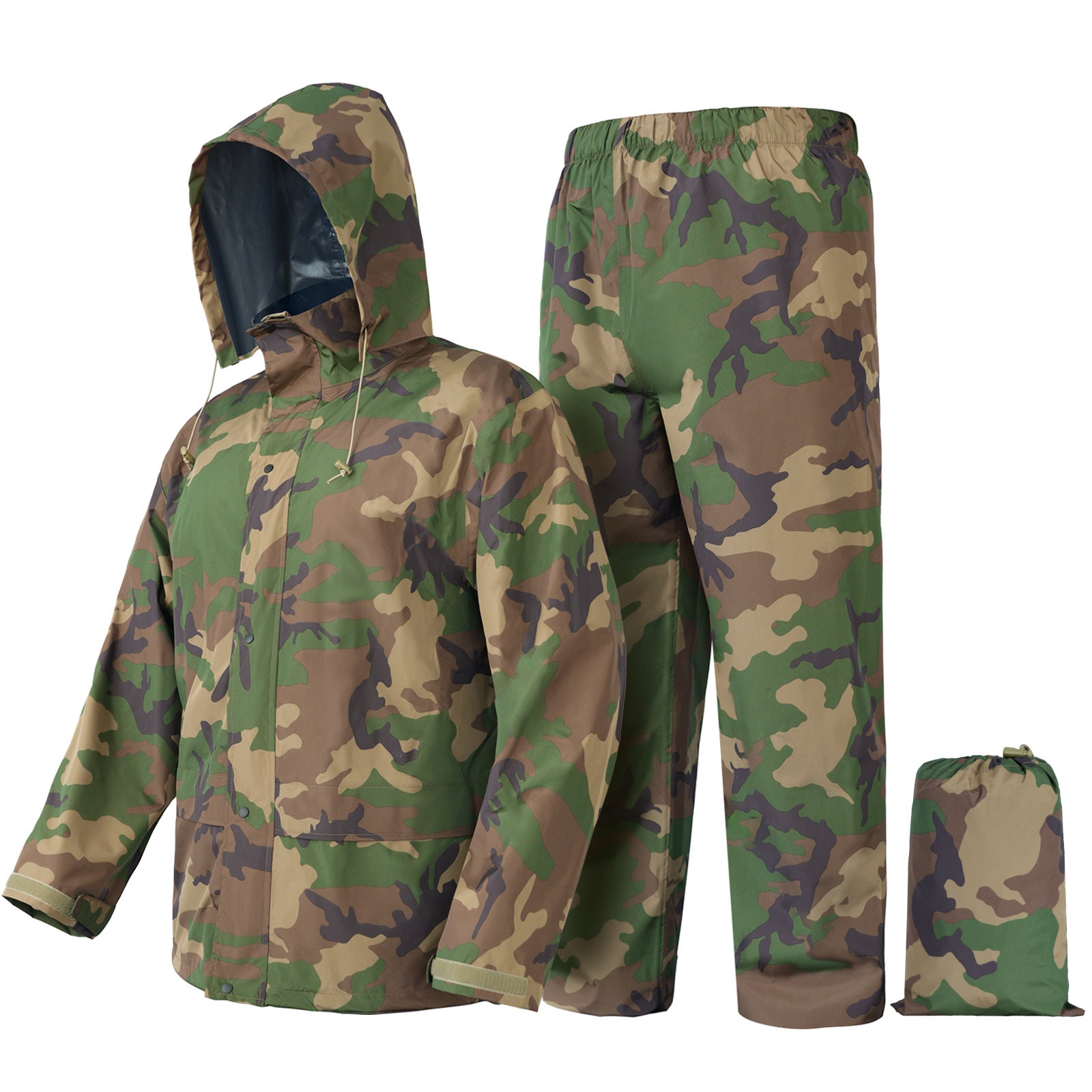 Wildking Waterproof and Windproof Hunting and Riding Lightweight Raincoat Set - Split