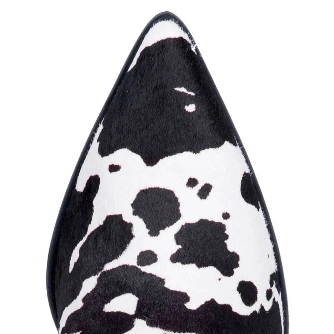 Wildking Women's Block Heel Pointed Toe Cow Pattern Boots C04