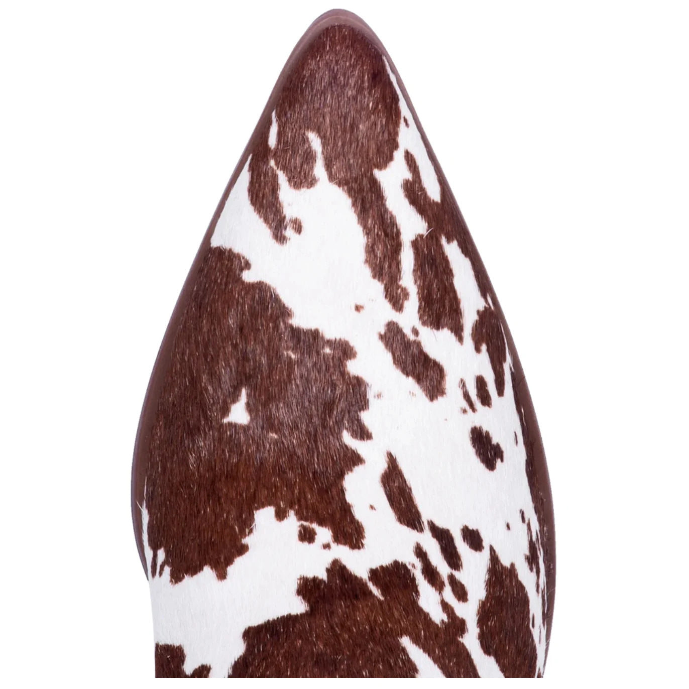 Wildking Women's Block Heel Pointed Toe Cow Pattern Boots C04