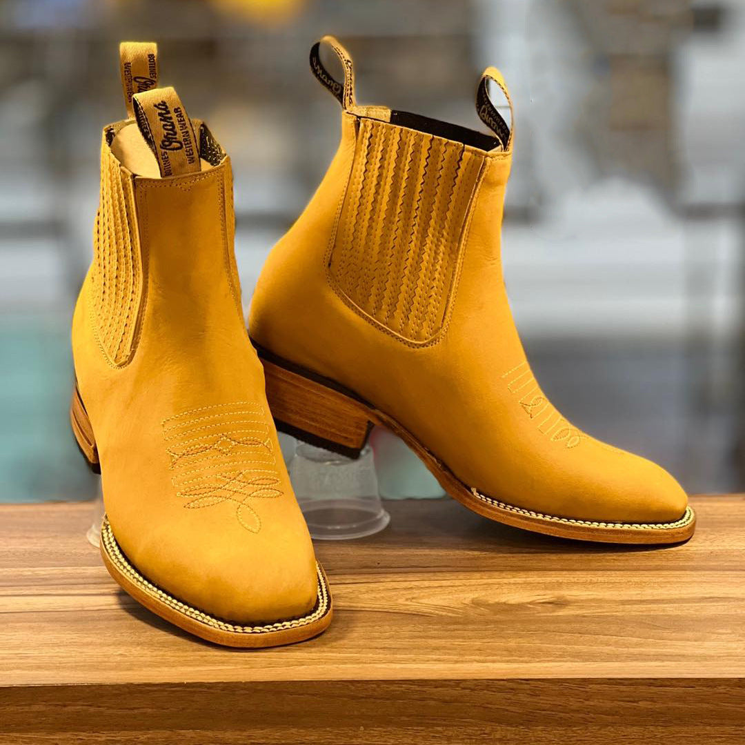 Wildking Men's Embroidered Sleeve Chelsea Martin Boots B3090