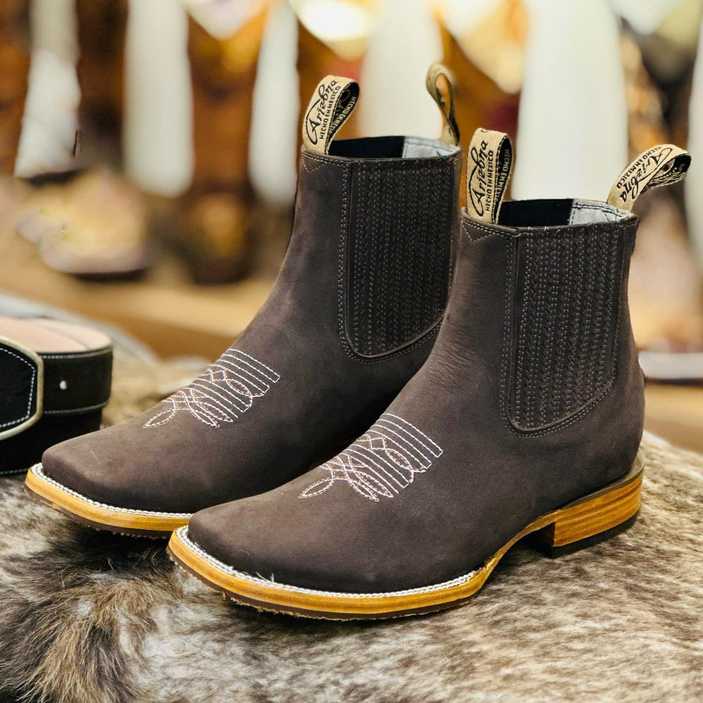 Wildking Men's Embroidered Sleeve Chelsea Martin Boots B3090