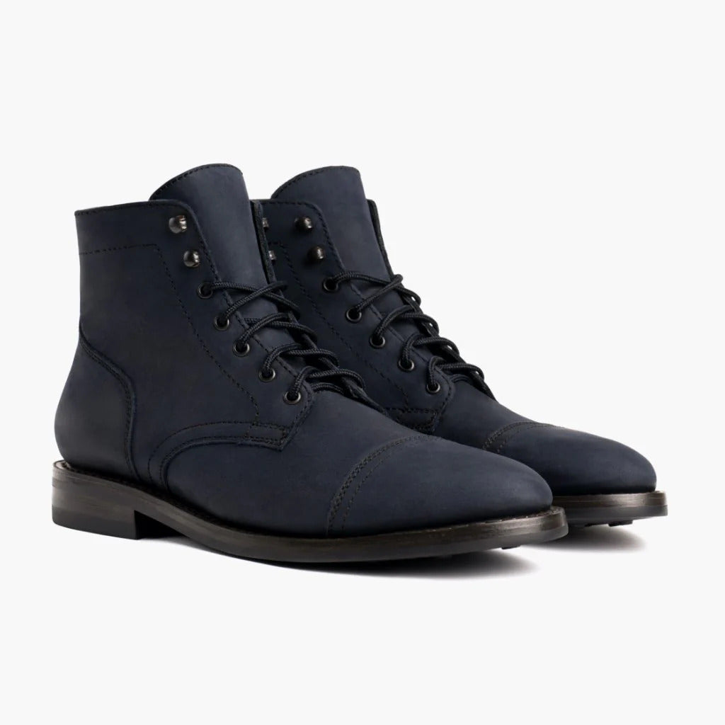 Wildking Men's Retro Round Toe Workwear Motorcycle Martin Boots B3086