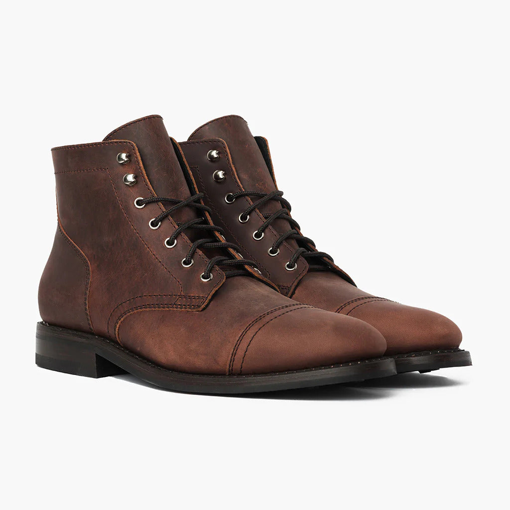 Wildking Men's Retro Round Toe Workwear Motorcycle Martin Boots B3086