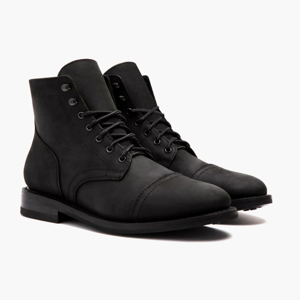 Wildking Men's Retro Round Toe Workwear Motorcycle Martin Boots B3086
