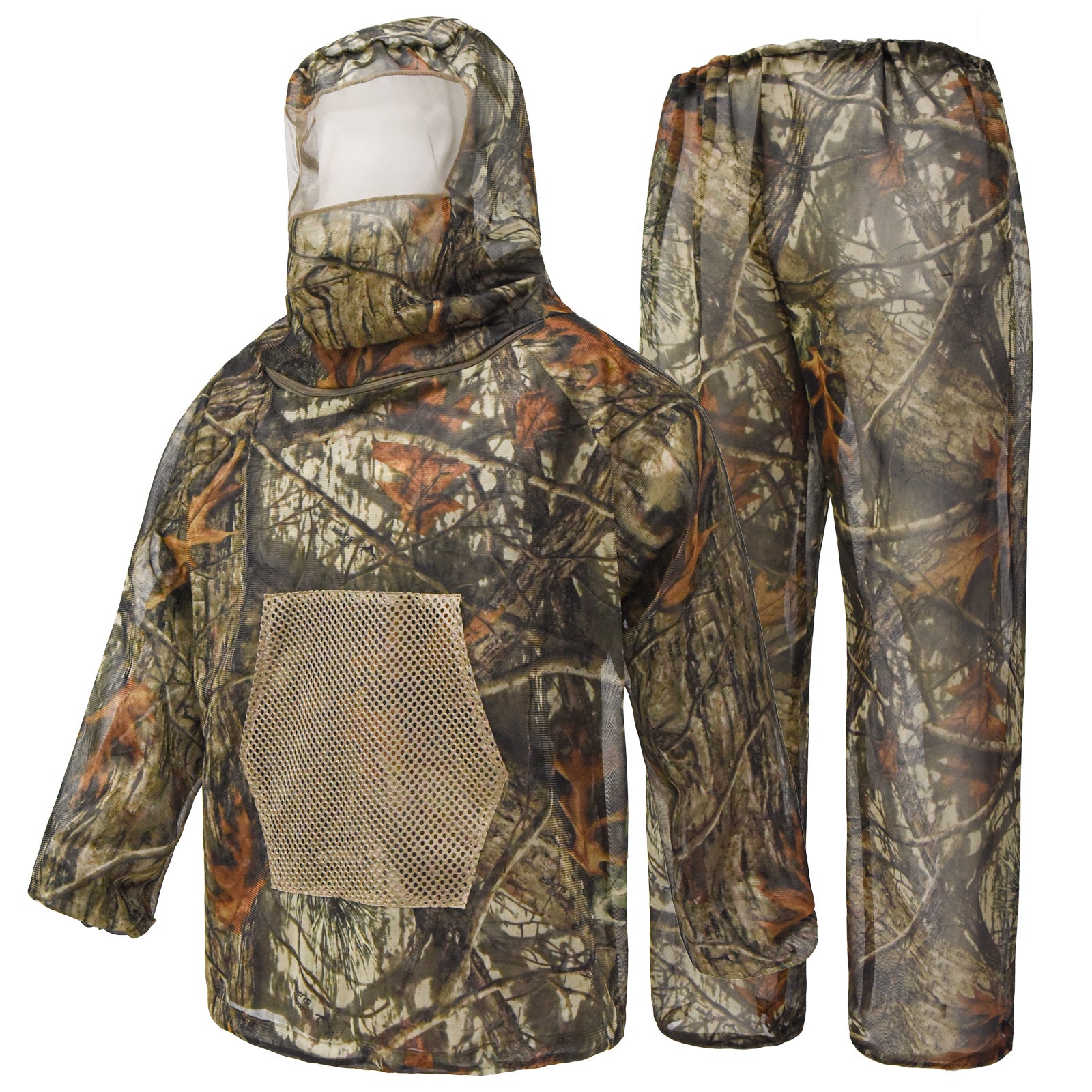 Protect Yourself from Pests and the Elements with the Wildking Men's Camo Adventure Camping Mesh Hooded Mosquito Repellent Suit