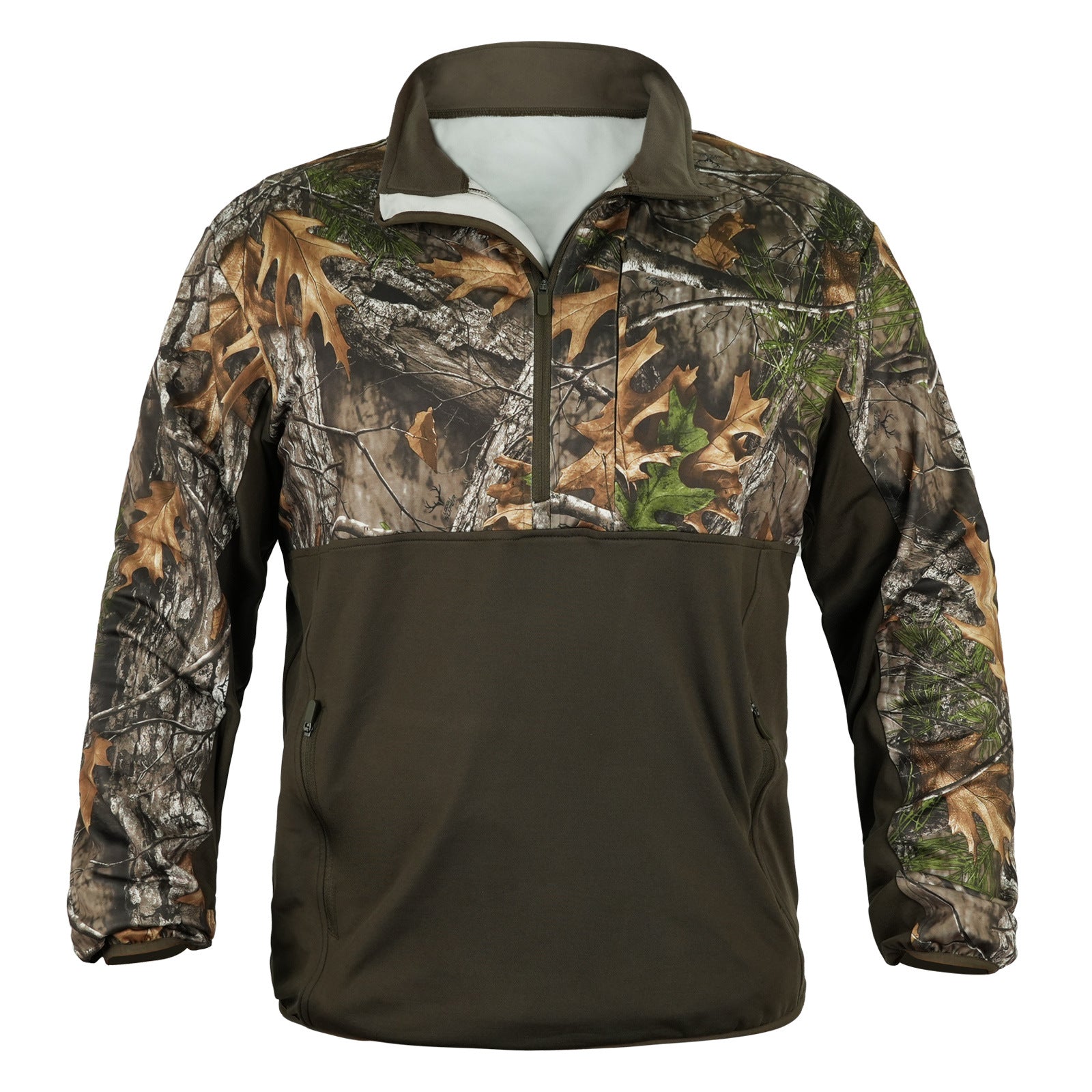 Stay Warm and Camouflaged with the Wildking Men's Hunting Camouflage Warm Stand Collar Long Sleeve Sweatshirt