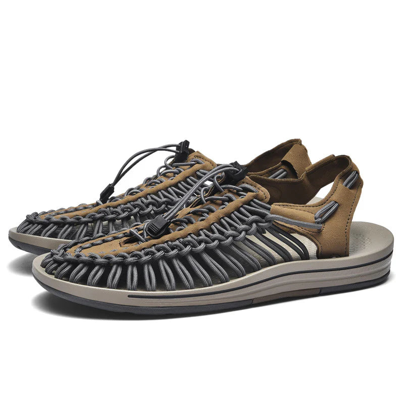 Wildking Handwoven Toe-to-Toe Beach Sandals — Handmade Comfort for Your Summer Adventures