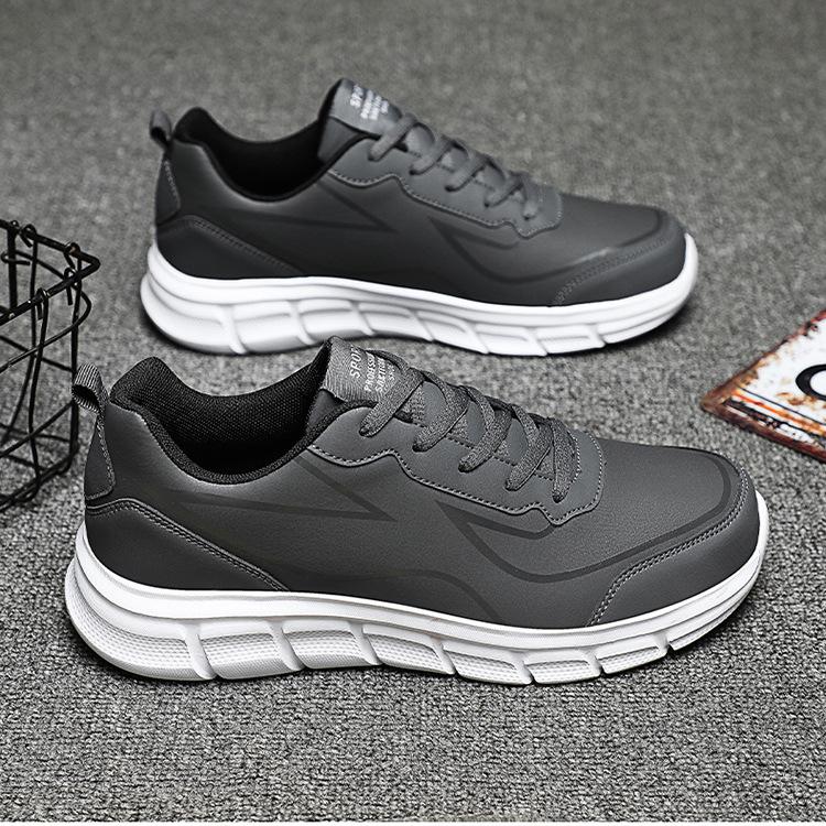 WildKing Men's Leather Non-Slip Training Jogging Sneakers D3010