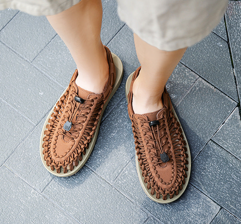 Handwoven Toe-to-Toe Beach Sandals 5.0