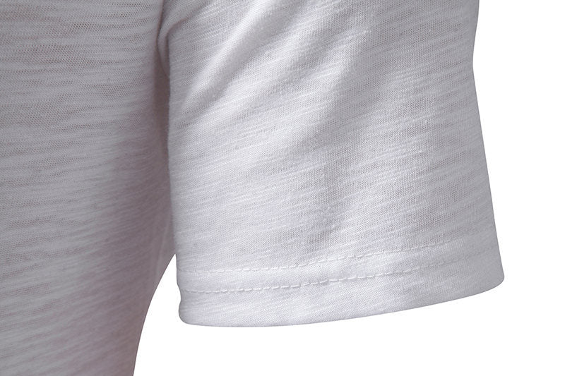 Men's Cotton Casual Solid Color Polo Short Sleeves