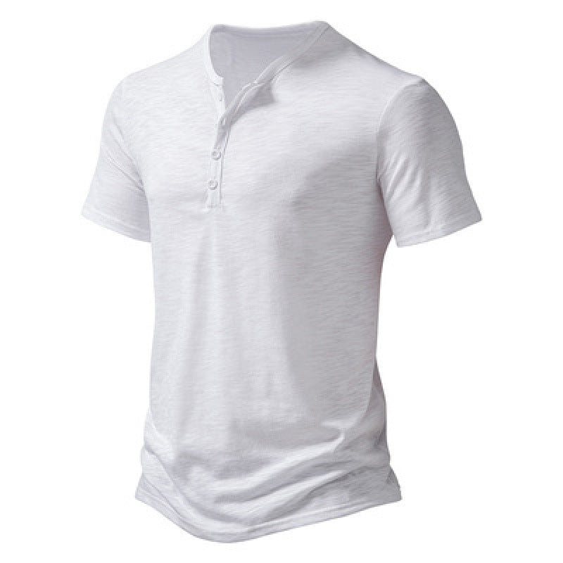 Men's Cotton Casual Solid Color Polo Short Sleeves