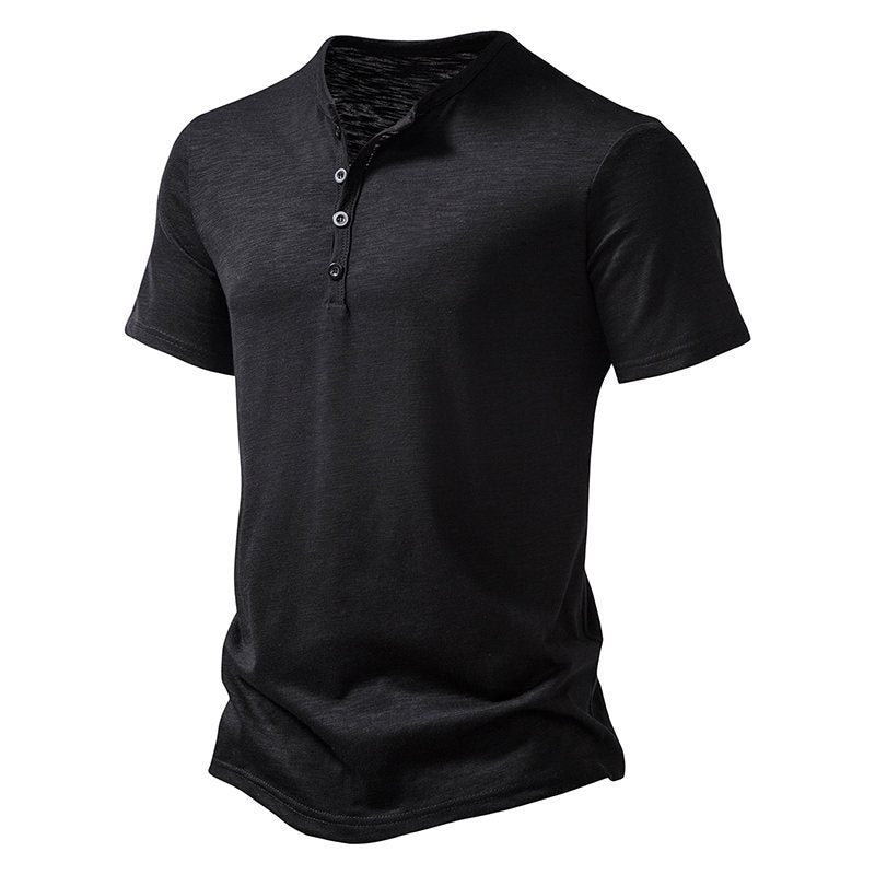 Men's Cotton Casual Solid Color Polo Short Sleeves