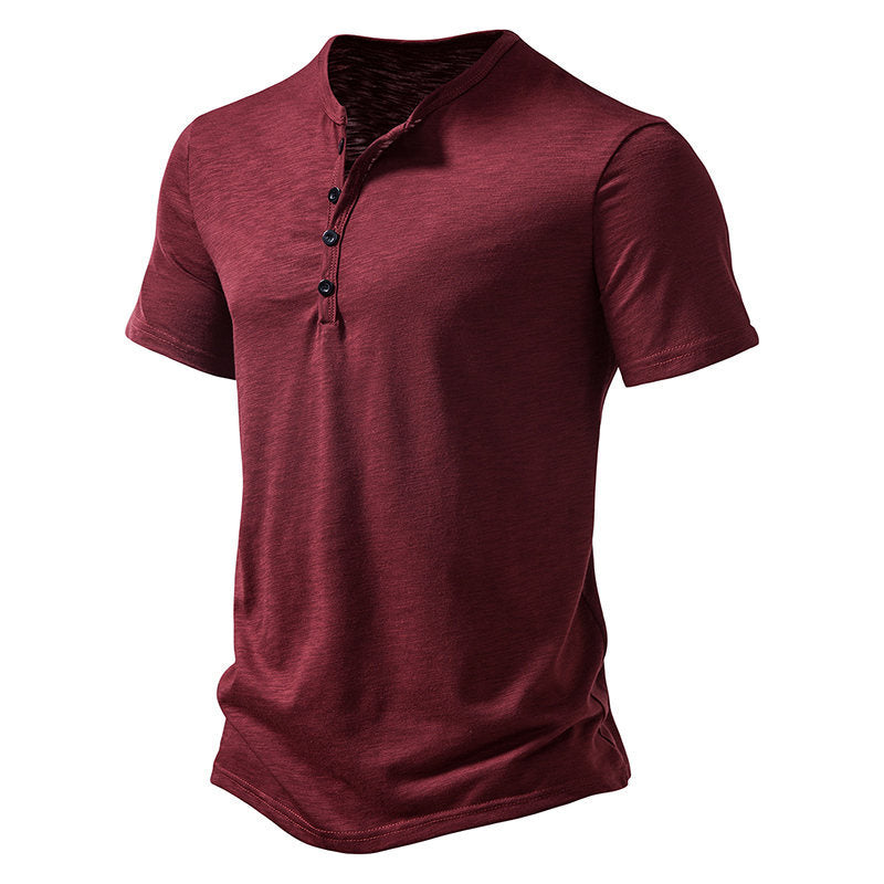 Men's Cotton Casual Solid Color Polo Short Sleeves