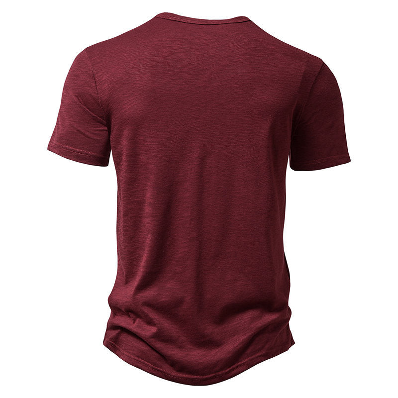 Men's Cotton Casual Solid Color Polo Short Sleeves