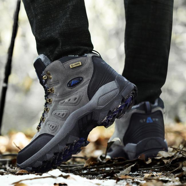 Men's Mid-Top Waterproof Non-Slip Hiking Shoes B3074