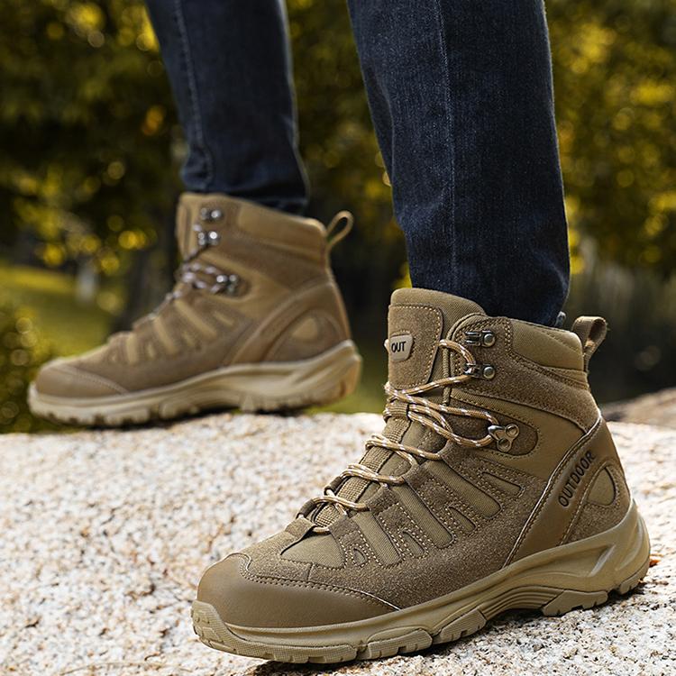 Men's Mid-Top Wear-Resistant Non-Slip Hiking Shoes A15