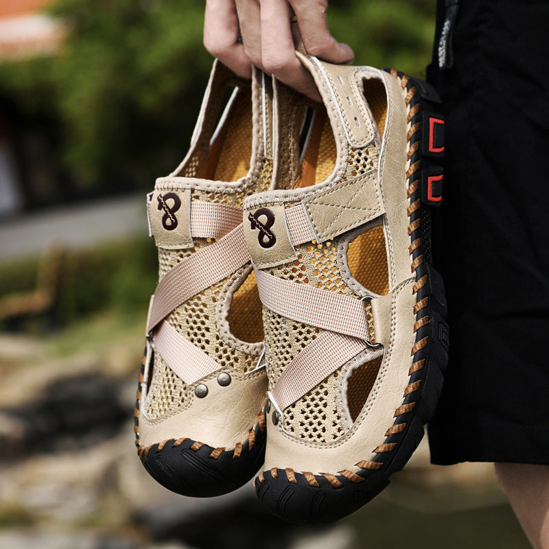 Men's Toe-Cap Breathable Hollow Mesh Water Shoe 2.5