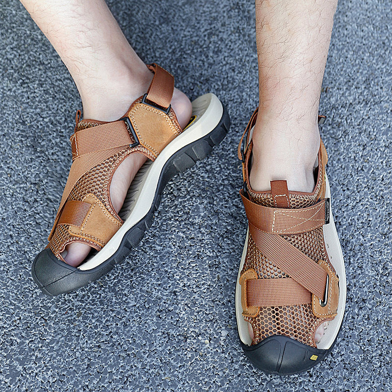 Men's Toe-Cap Breathable Hollow Mesh Sandals 3.0