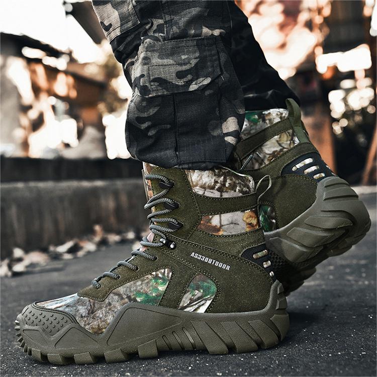 Wildking Men's Waterproof Anti-Slip Outdoor Camouflage Tactical Boots B6039