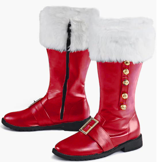 WildKing Men's Handmade Renaissance Santa Claus Leather Boots 1002