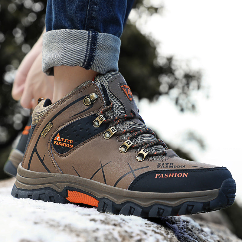 Men's Mid-Top Waterproof Non-Slip Hiking Shoes 4.5